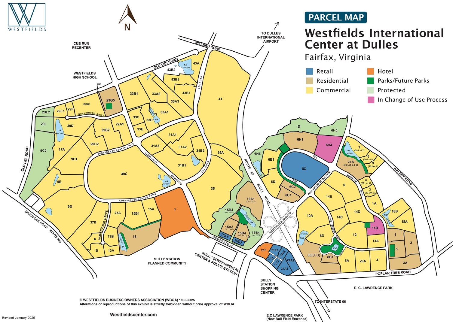 2025 Westfields Parcel Map